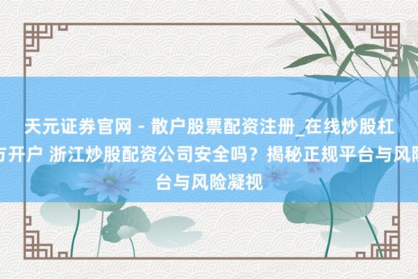 天元证券官网 - 散户股票配资注册_在线炒股杠杆官方开户 浙江炒股配资公司安全吗？揭秘正规平台与风险凝视