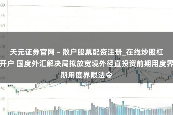 天元证券官网 - 散户股票配资注册_在线炒股杠杆官方开户 国度外汇解决局拟放宽境外径直投资前期用度界限法令